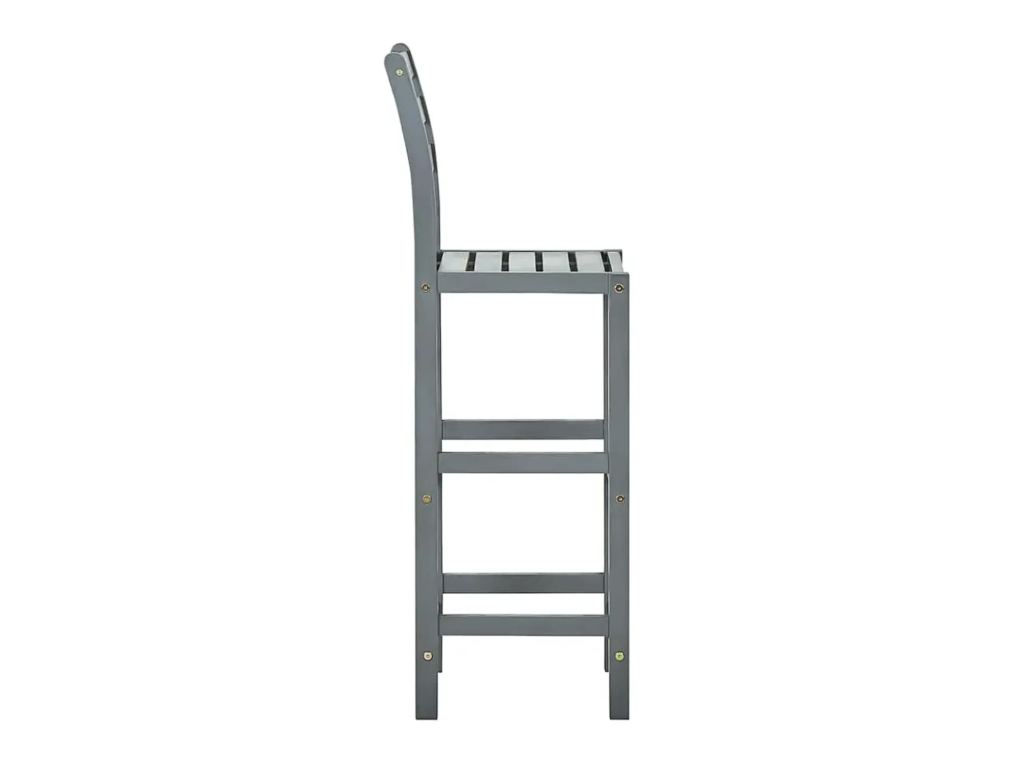 Taburetes de cocina 4 unidades madera maciza de acacia gris