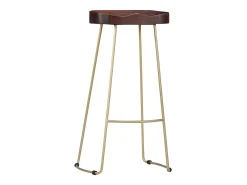 Taburetes de cocina gavin 2 unidades madera maciza de mango