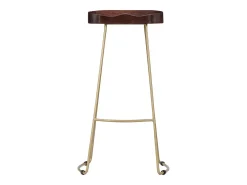 Taburetes de cocina gavin 2 unidades madera maciza de mango