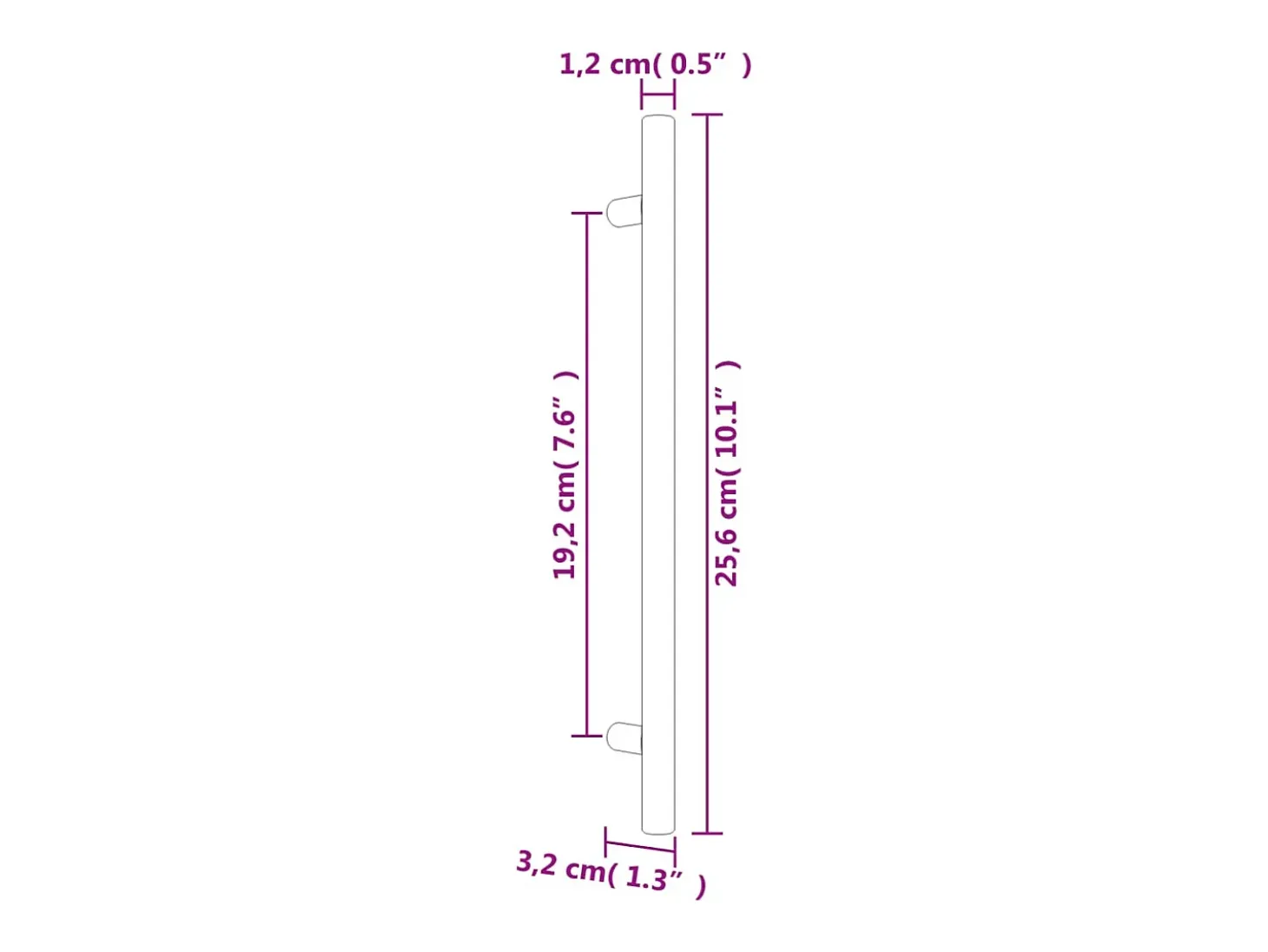 Tiradores para armarios 20 uds acero inoxidable dorado 192 mm