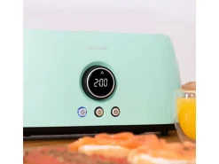 Tostador Cecotec ClassicToast 15000 Extra Double 1500W 4 rebanadas pantalla digital azul