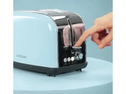 Tostador Cecotec Toastin'Time 850W 2 ranuras + varillas superiores 7 niveles azul