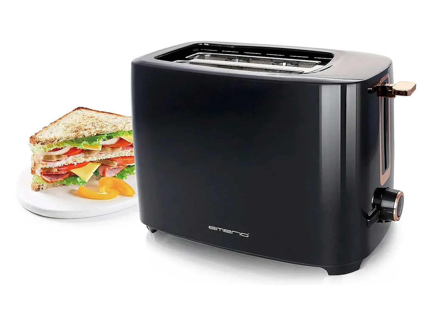 Tostador Emerio TO-125131.1 700W 2 ranuras libre de BPA negro