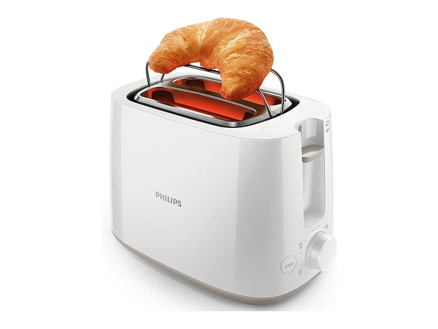 Tostador Philips HD2581/00 800W con rejilla para bollería blanco