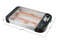 Tostadora Horizontal 600W 6 Niveles de Temperatura FlatToast 7house