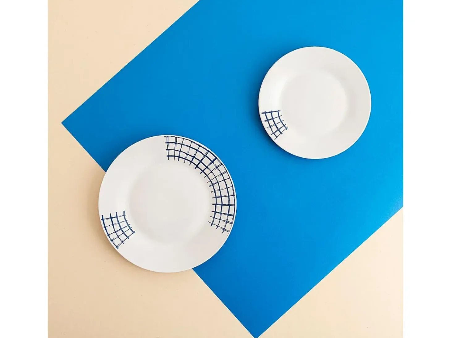 Vajilla Kansas Quid 18 piezas 6 servicios porcelana azul