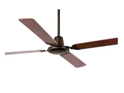 Ventilador Ac Malvinas Marron Controlador De Pared Aspas Reversibles Faro