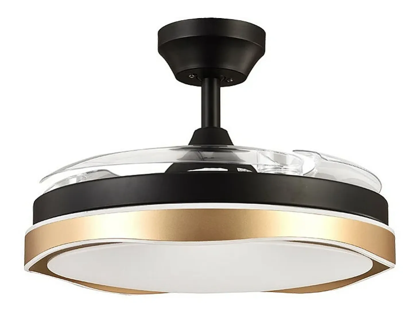 Ventilador Dc Blondi Negro Oro Led 3 Temperaturas Control Remoto