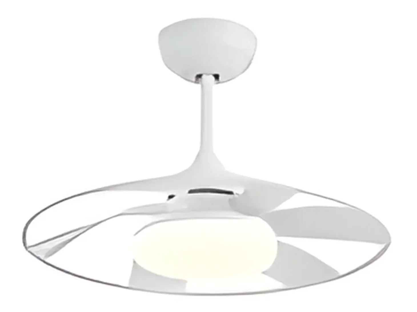 Ventilador Dc Celsius Blanco Led Integrado Con Memoria Color