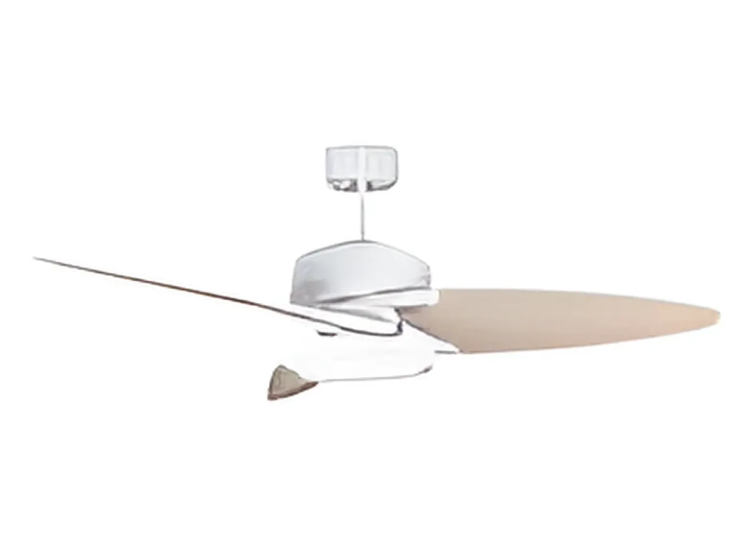 Ventilador Dc Cross Blanco Led Control Remoto Y Temporizador