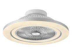 Ventilador Dc Mato Niquel Led Dimable Control Remoto