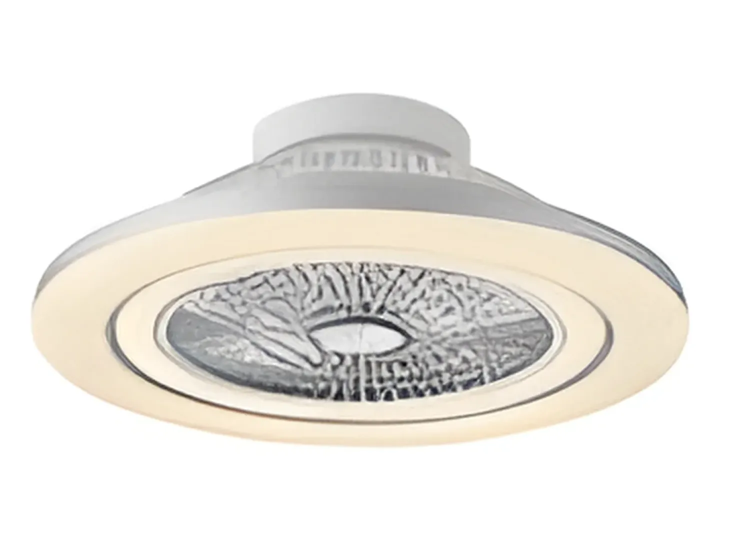 Ventilador Dc Mato Niquel Led Dimable Control Remoto