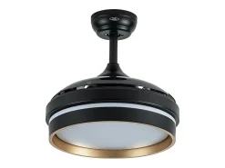 Ventilador Dc Nalon S Negro Oro Cct Regulable Control Remoto Led