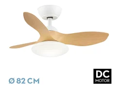 Ventilador Dc Paramo Blanco Haya Led Cct Con Temporizador