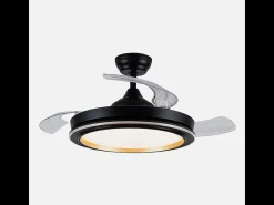 Ventilador Dc Picolo Negro Led Con Mando A Distancia Y Cct