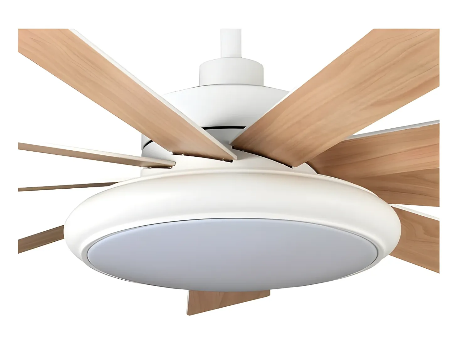 Ventilador Dc Pireo Blanco 9 Aspas Led Cct Regulable