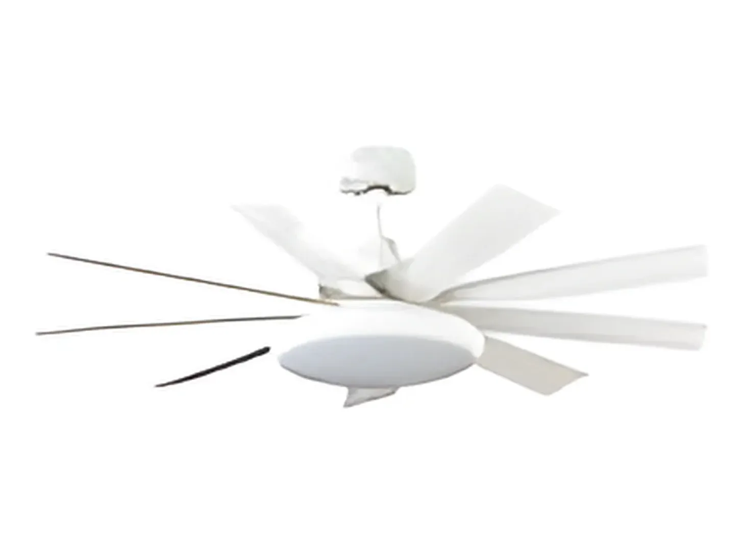 Ventilador Dc Pireo Blanco 9 Aspas Led Cct Regulable