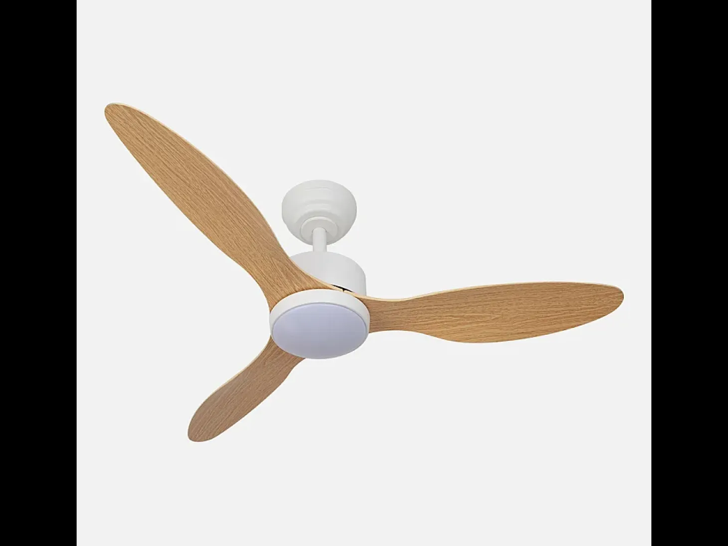 Ventilador Dc Serpa Blanco Haya Led Dimable Y Cct Regulable