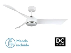 Ventilador Dc Tempel Blanco Led Cct Regulable Con Inverter
