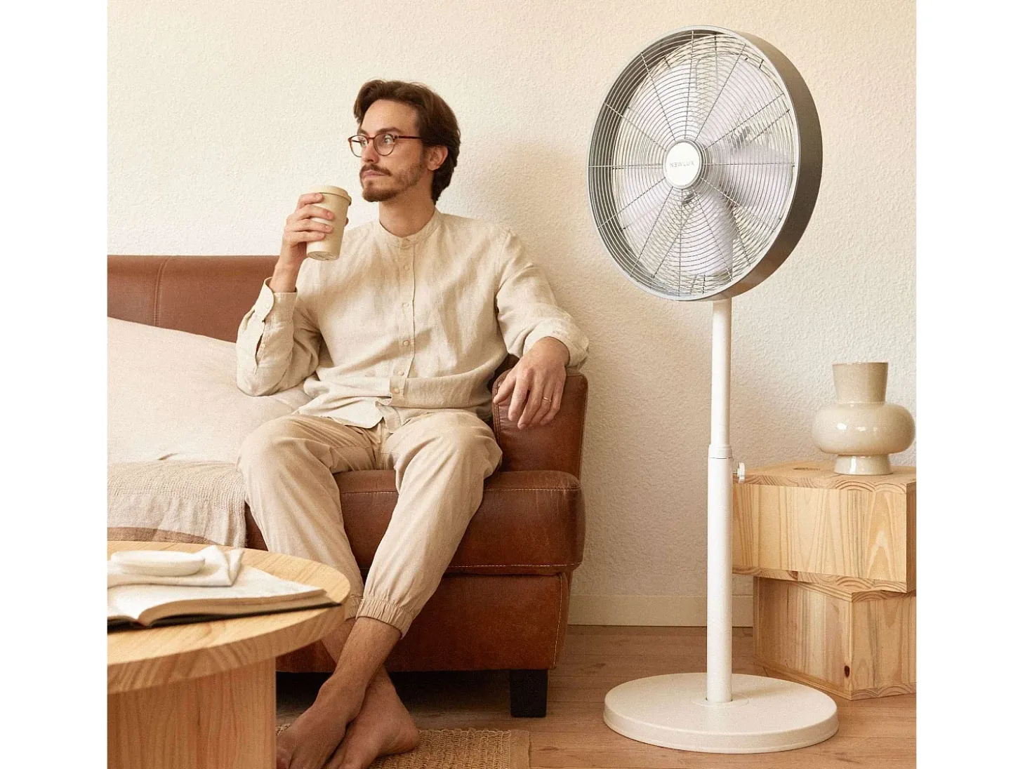 Ventilador de Pie Smart 5 W1250 Blanco - Newlux