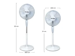 Ventilador de Pie Ø40cm 40W 3 Velocidades Neos Comfort Blanco con Mando Raydan Home