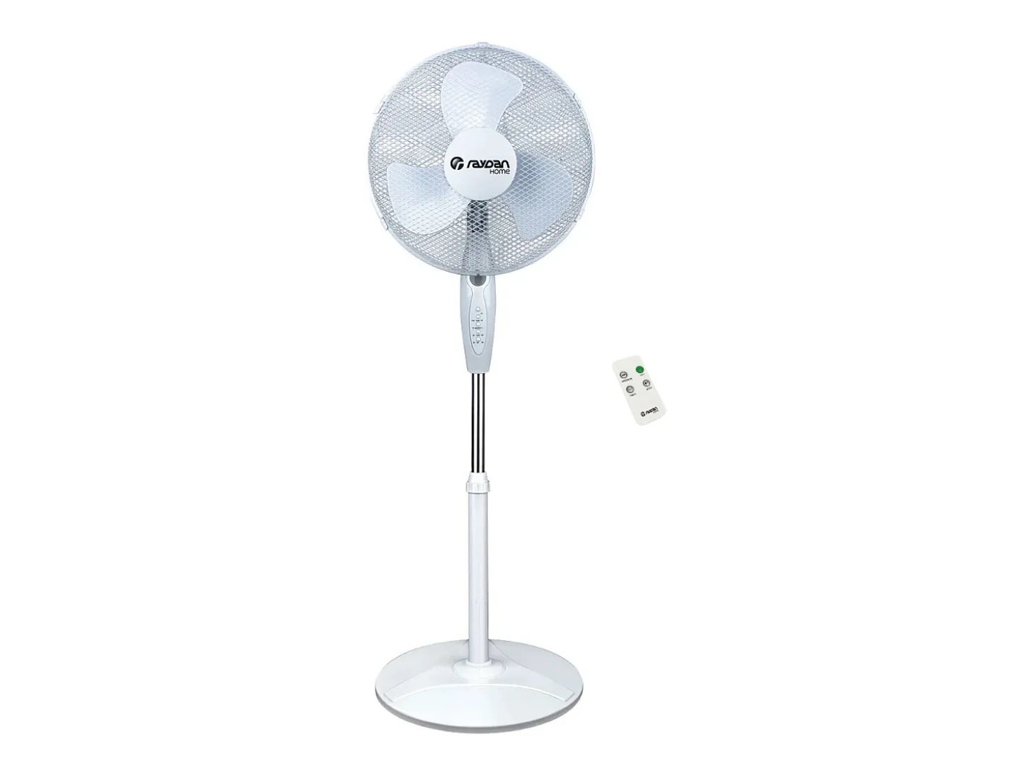 Ventilador de Pie Ø40cm 40W 3 Velocidades Neos Comfort Blanco con Mando Raydan Home