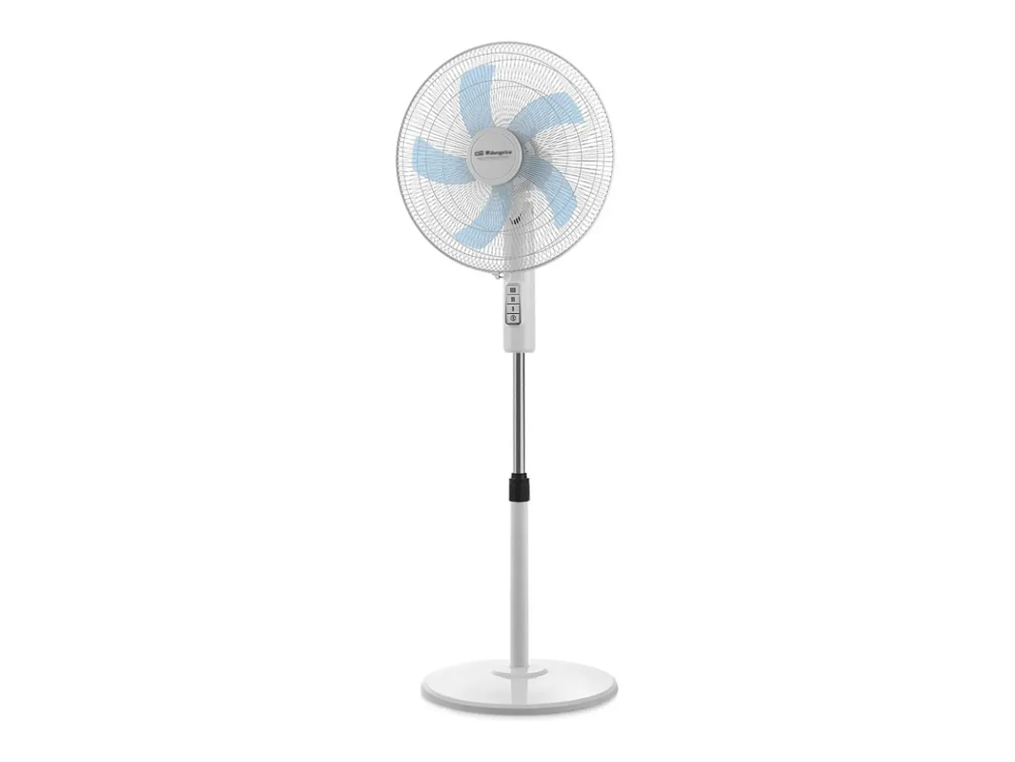 Ventilador de pie Orbegozo SF1040 45W 5 aspas altura regulable blanco Ø40 cm