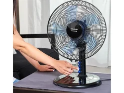 Ventilador de sobremesa Taurus Boreal 12 Elegance 40W azul/negro Ø30 cm