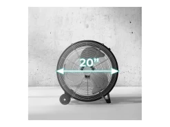 Ventilador de suelo industrial Cecotec ProIndustry 2000 120W 3 velocidades 3 aspas negro Ø50 cm