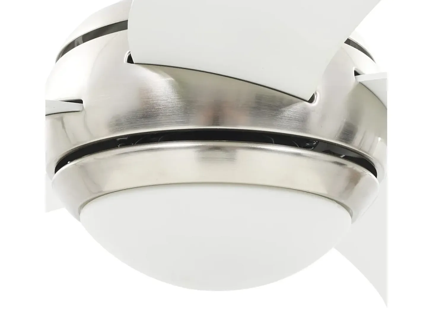 Ventilador de techo adornado con lámpara 128 cm blanco