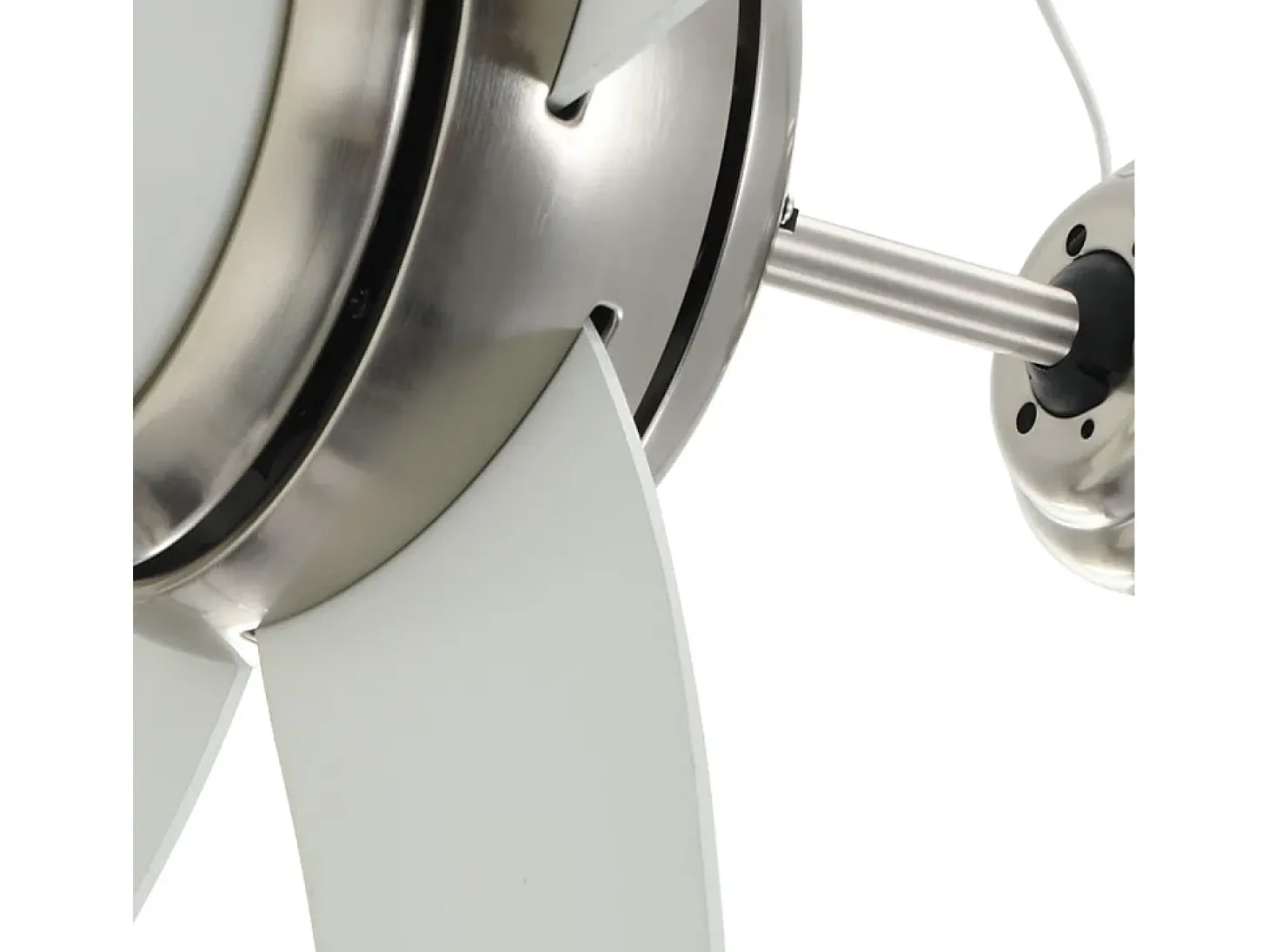 Ventilador de techo adornado con lámpara 128 cm blanco