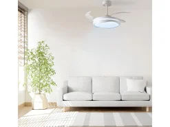 Ventilador de techo Almati Bel Air 72W 4 aspas retráctiles con luz LED blanco Ø108 cm