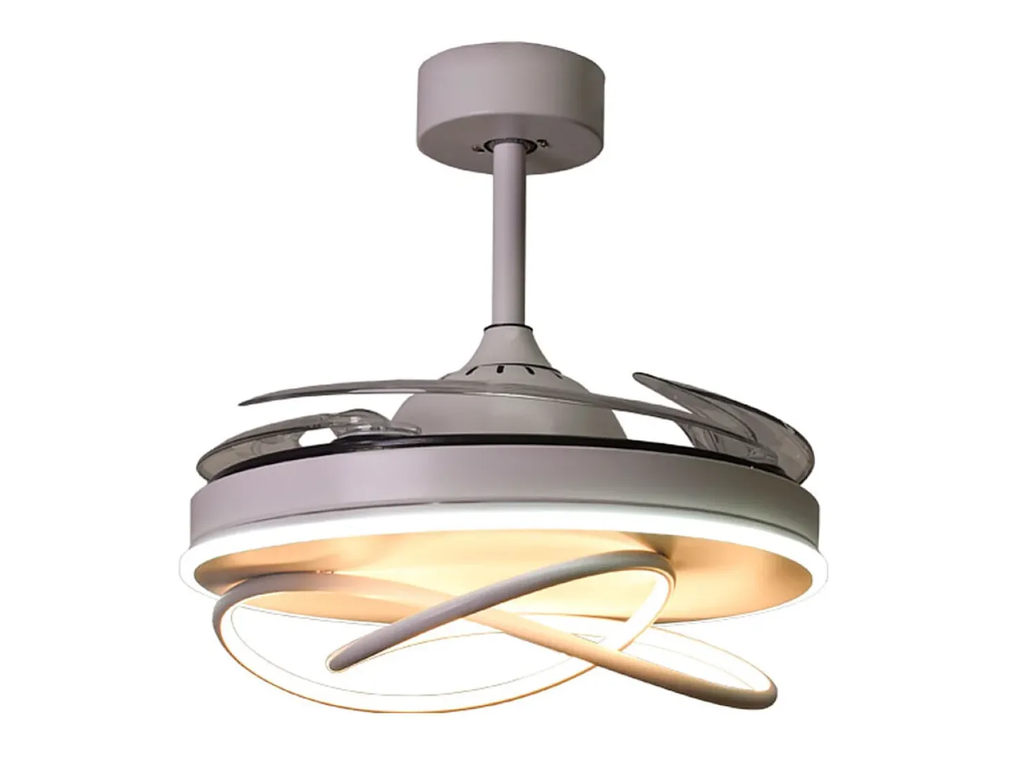 Ventilador de techo Atlas Bel Air 80W 4 aspas retráctiles blanco Ø108 cm