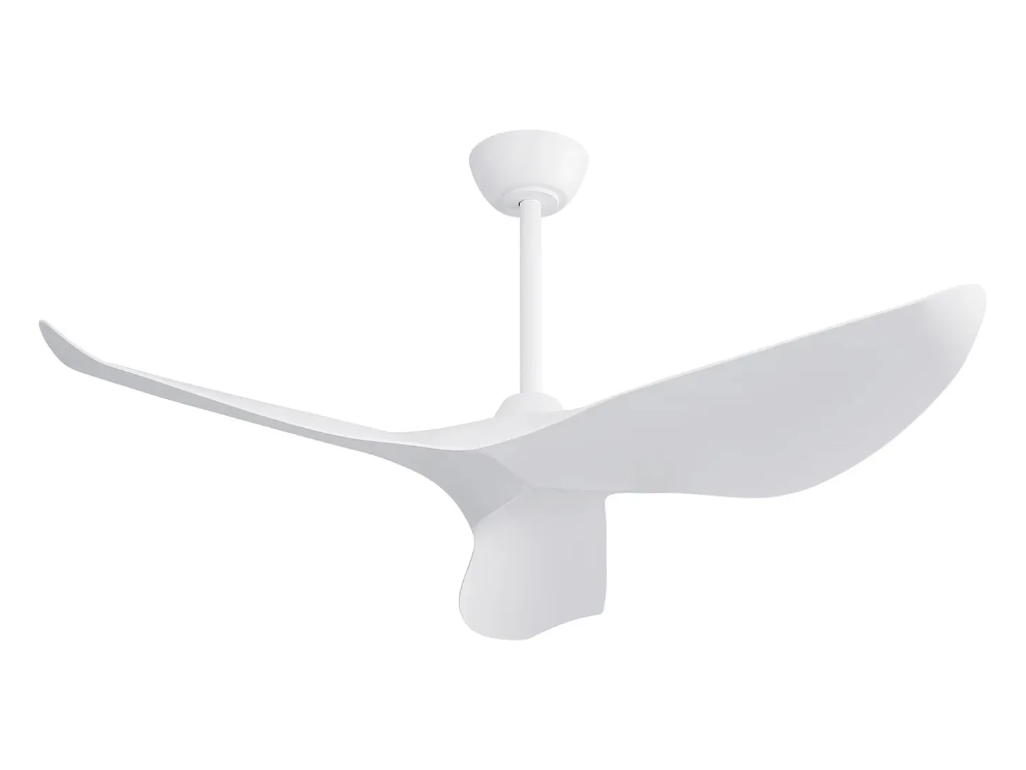 Ventilador de techo blanco de 38 pulgadas - Ventilador de techo de 6 velocidades con control remoto - Para dormitorio y sala de estar