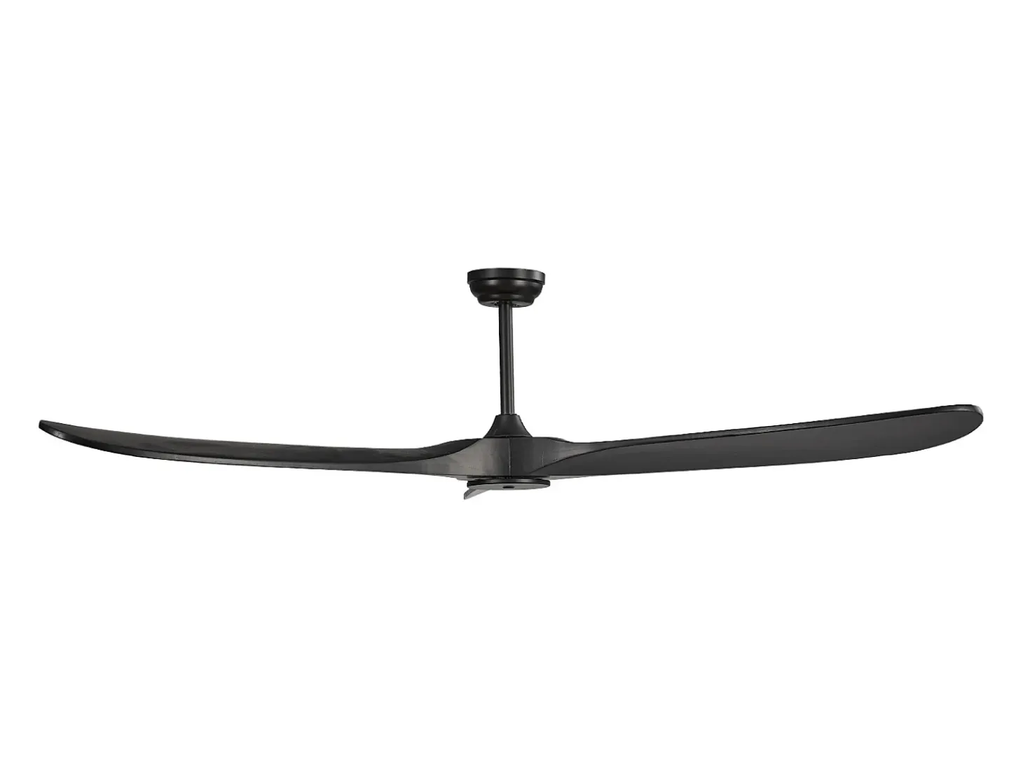 Ventilador de Techo con Aspas de Madera SucceBuy 183cm sin Luz con Mando a Distancia y Motor Reversible Negro
