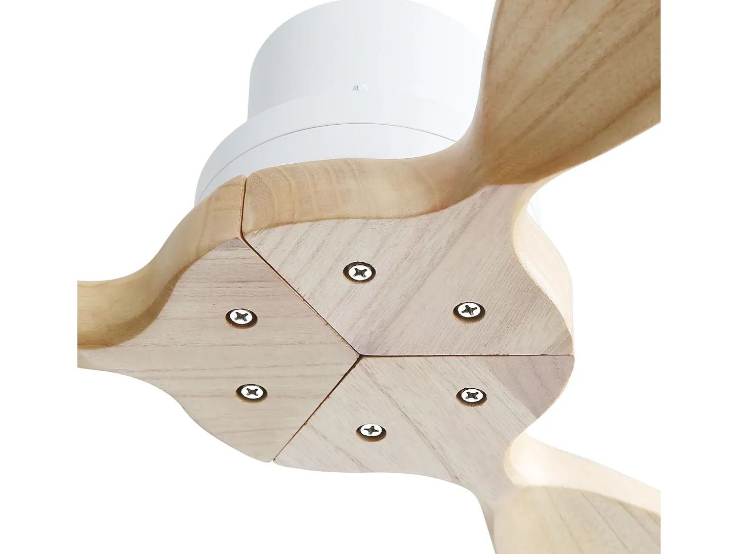 Ventilador de techo de 52" - Color madera con control remoto de 6 velocidades - Para patio y sala