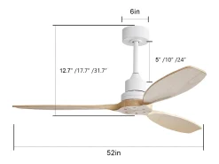 Ventilador de techo de 52