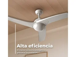 Ventilador de techo Evvo V522 60W 3 aspas 6 velocidades blanco Ø132 cm