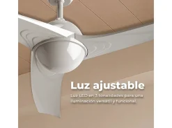 Ventilador de techo Evvo V522 60W 3 aspas 6 velocidades blanco Ø132 cm