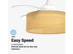 Ventilador de techo Jaloque 5042WR Universal Blue 65W mando a distancia beige