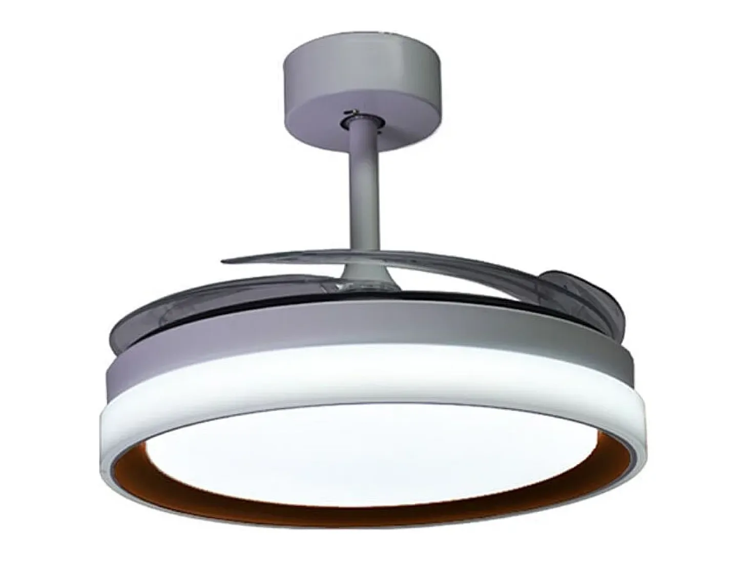 Ventilador de techo Kigali Mini Bel Air 48W 4 aspas retráctiles blanco/marrón Ø91 cm