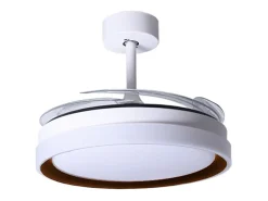 Ventilador de techo Kigali Mini Bel Air 48W 4 aspas retráctiles blanco/marrón Ø91 cm