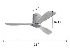 Ventilador de techo moderno de madera - Ventilador de techo de 52