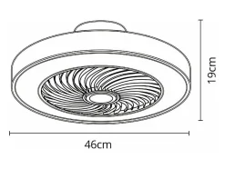 Ventilador de techo Mykonos Bel Air 72W tipo plafón mando a distancia blanco Ø46 cm