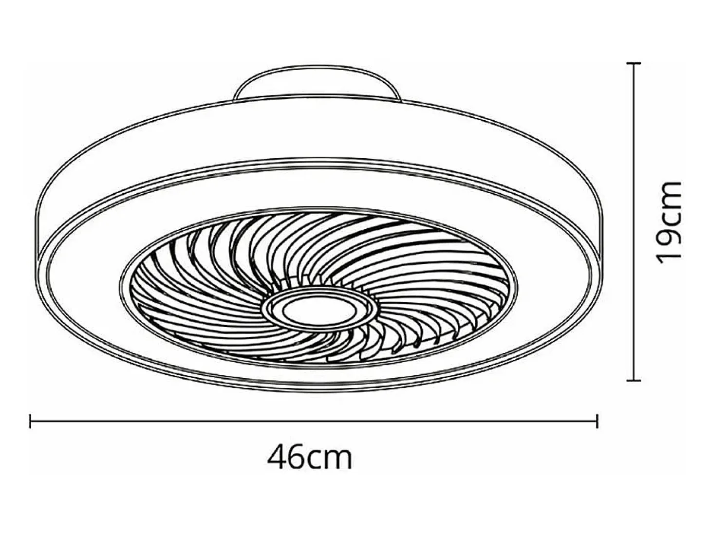 Ventilador de techo Mykonos Bel Air 72W tipo plafón mando a distancia blanco Ø46 cm