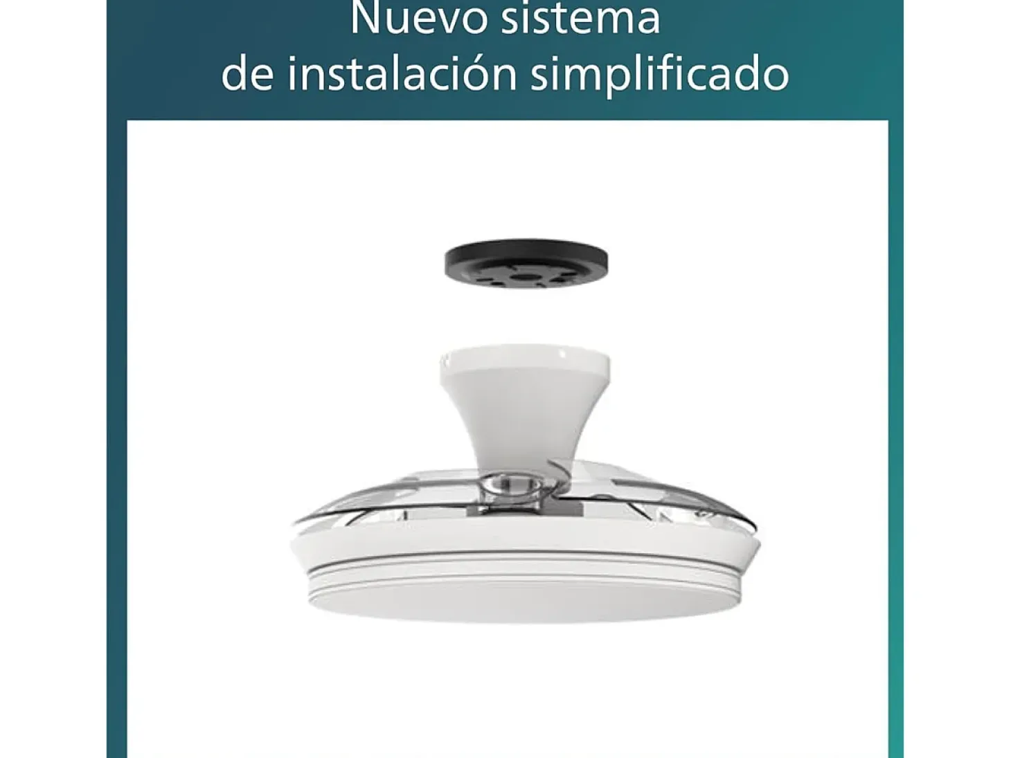 Ventilador de techo Philips Bliss 35W 3 aspas retráctiles mando a distancia blanco Ø106 cm