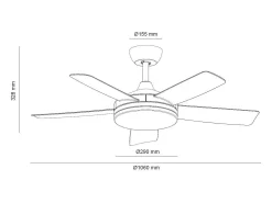 Ventilador de Techo Silencioso Patroclo Blanco 106cm Motor DC Blanco CCT Con Luz Mando a Distancia Wifi: False