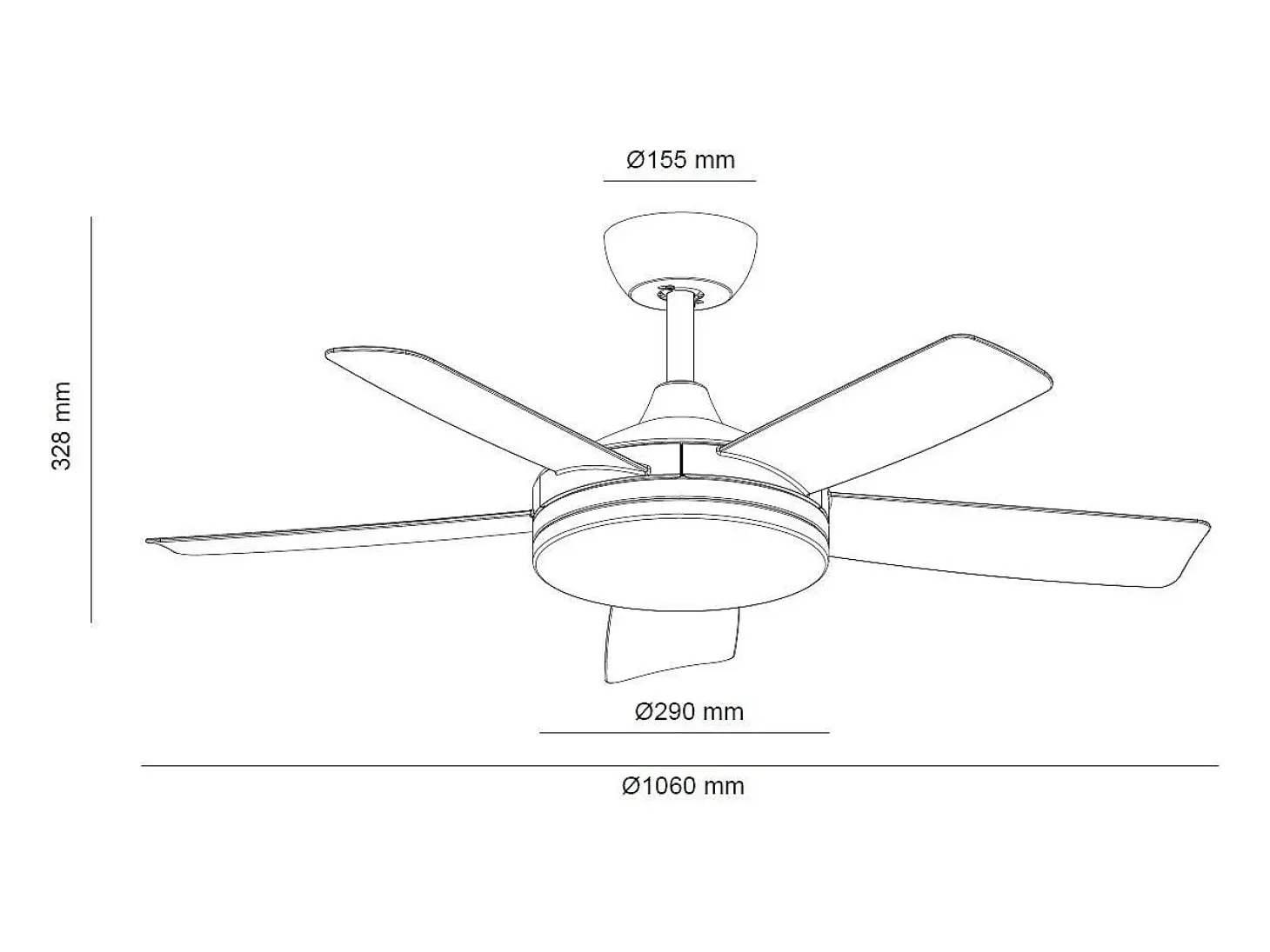 Ventilador de Techo Silencioso Patroclo Blanco 106cm Motor DC Blanco CCT Con Luz Mando a Distancia Wifi: False