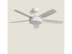 Ventilador de Techo Silencioso Patroclo Blanco 132cm Motor DC Blanco Con Luz Mando a Distancia Wifi: False
