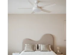 Ventilador de Techo Silencioso Patroclo Blanco 132cm Motor DC Blanco Con Luz Mando a Distancia Wifi: False